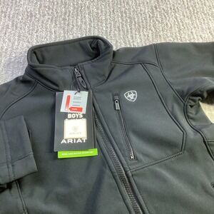 Ariat Boys Logo 2.0 Softshell Jacket Black Silver Size XS 7 NWT